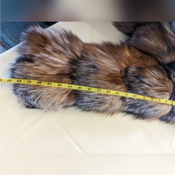 Saks Fifth Avenue Teddy Jacket in Brown and Black Plush Fur - Picture 6 of 6